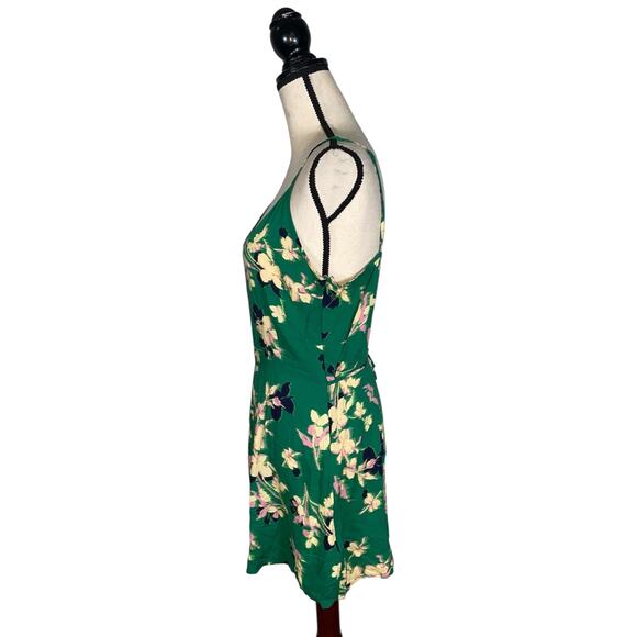 Uniqlo Green Tropical Floral Print Camisole Romper   Size: M - Picture 3 of 5